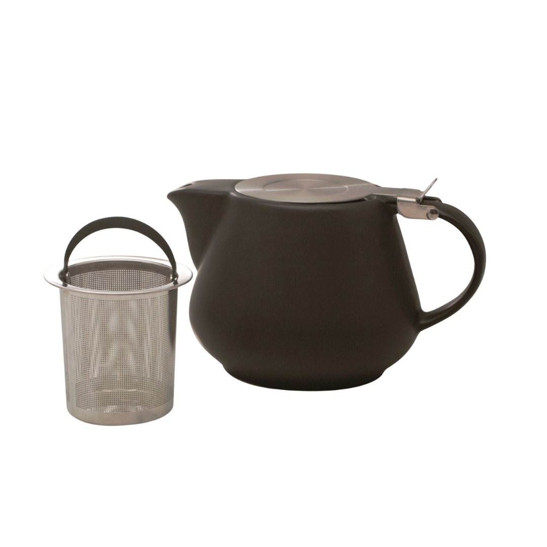 Black Stoneware Infusing Teapot 650ml