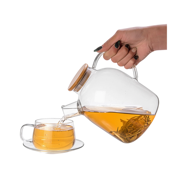 Large Glass Teapot and Kettle - 1.8L - Stovetop Safe