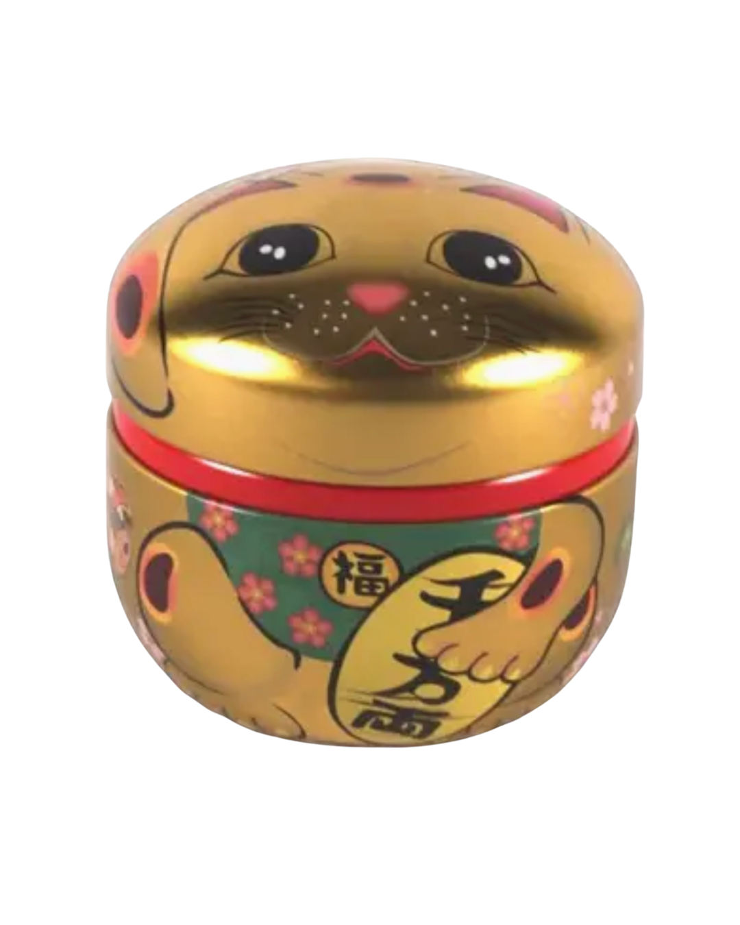 Traditional Japanese Style Tea Leaves Canister Lucky Cat