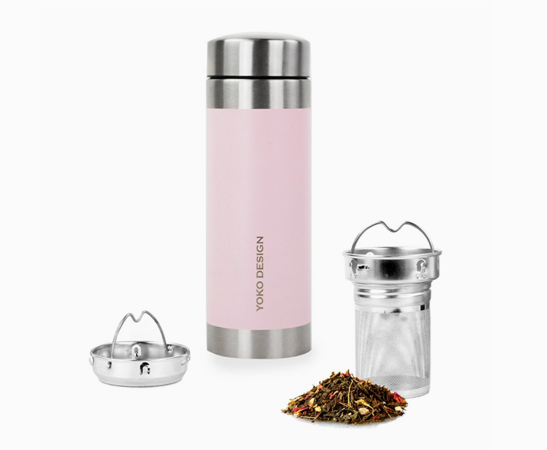 Tea on the Go 350ml Insulated Thermos - Pink Bliss