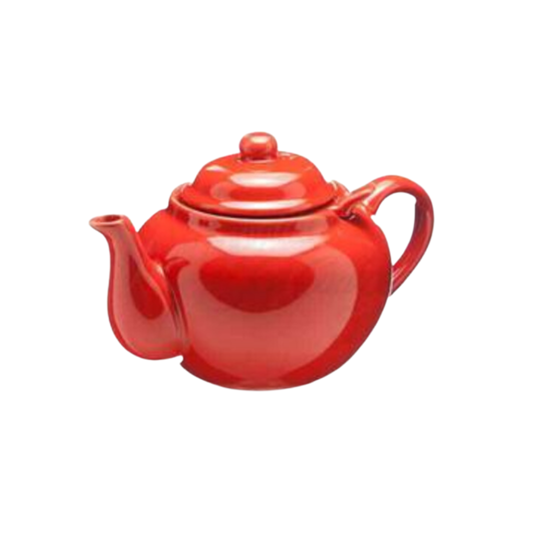 Dominion Teapot with Infuser - Red Ceramic 3 Cup