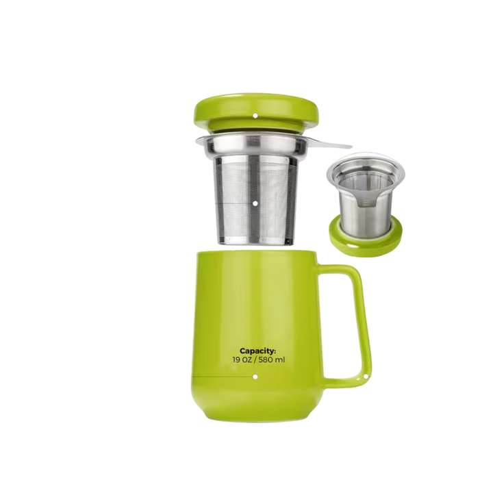 Lime Peak Porcelain Ceramic Mug with Infuser 560 ml
