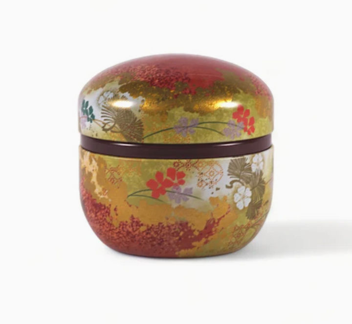 Traditional Japanese Style Tea Leaves Container Red