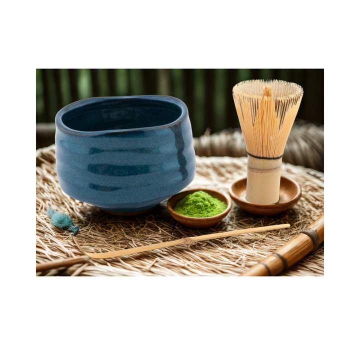 Matcha Bowl Set with Whisk and Chasaku (traditional matcha spoon)