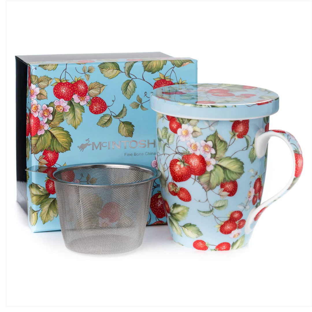 Strawberries Forever Fine Bone China Mug
