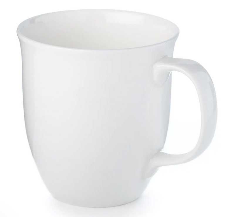 White Fine Bone China Java Mug