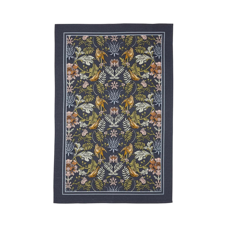 Finch and Flower Tea Towel