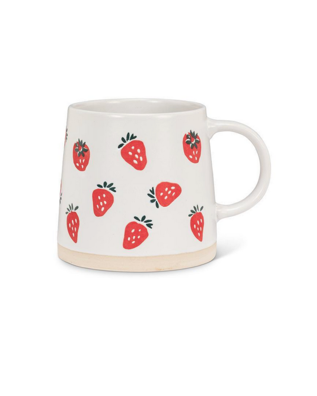 Wide Base Mug with Strawberries