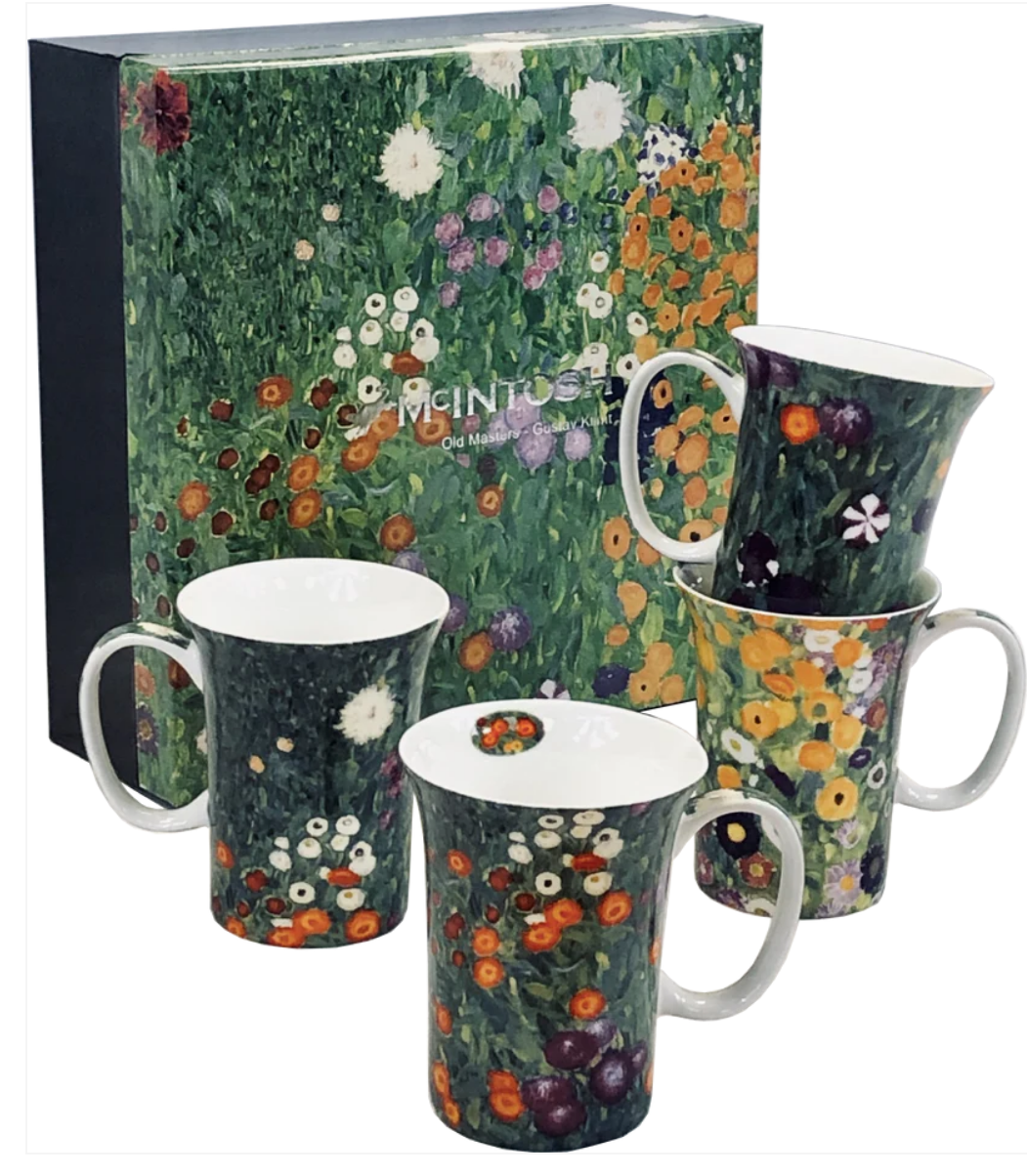 Klimt Flower Garden Set of 4 Mugs