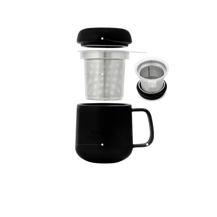 Sumo Porcelain Ceramic Mug with Infuser - Black 450ml