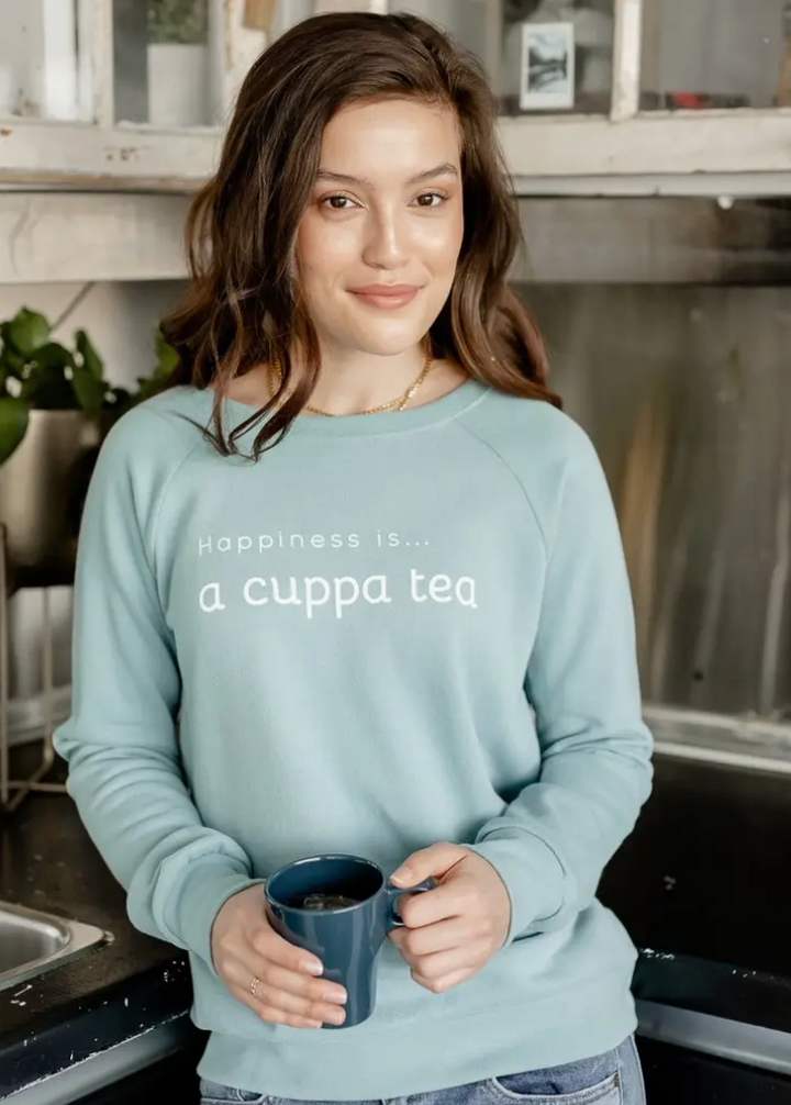 Cuppa Tea Crew Sweatshirt Teal