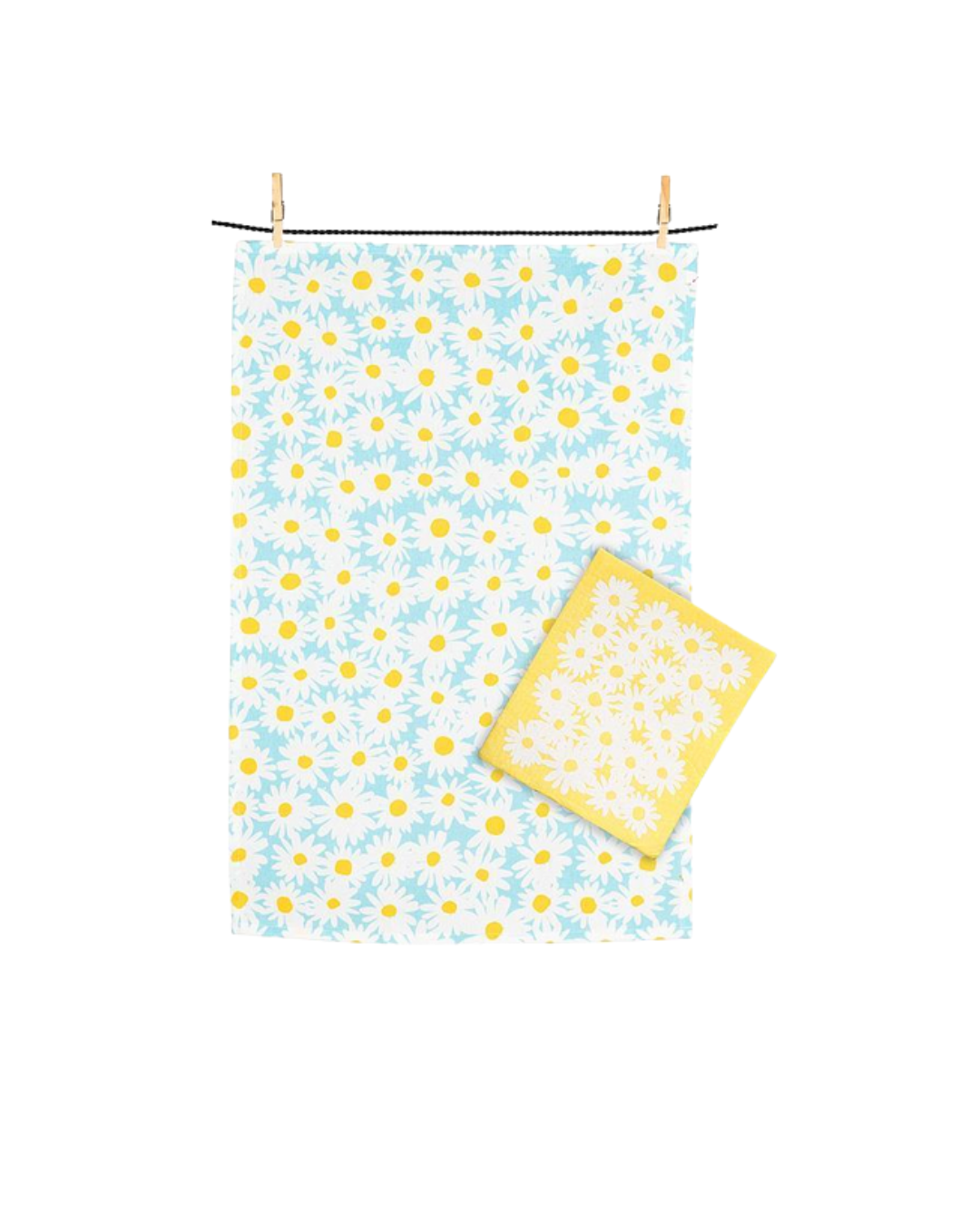 Daisies Dish Cloth and Towel Set