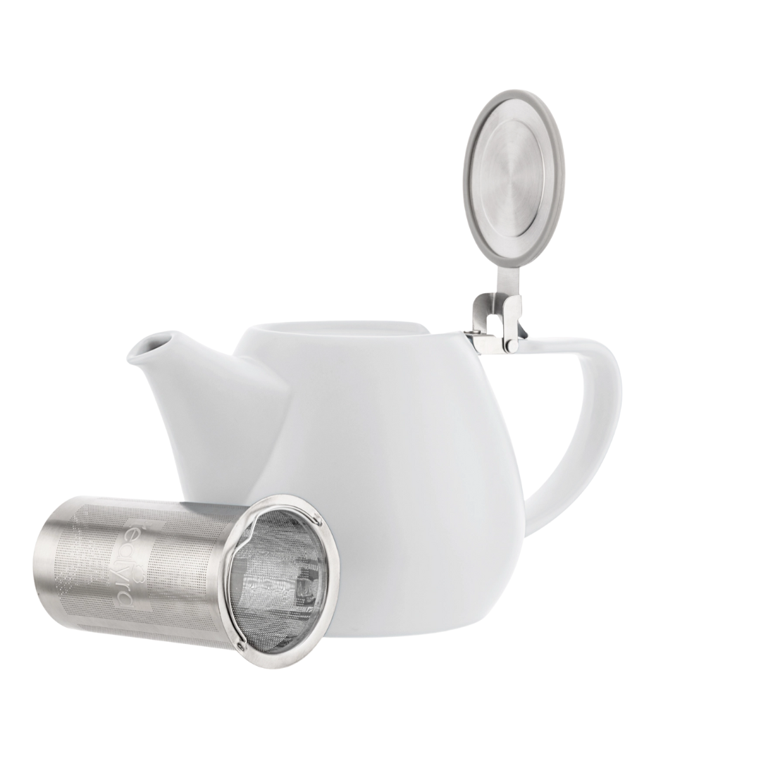 Jove Porcelain Teapot with Infuser - White - 1L