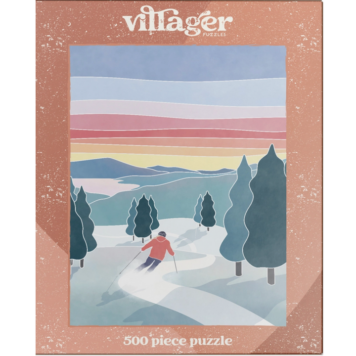 Sunset Ski 500 Piece Puzzle