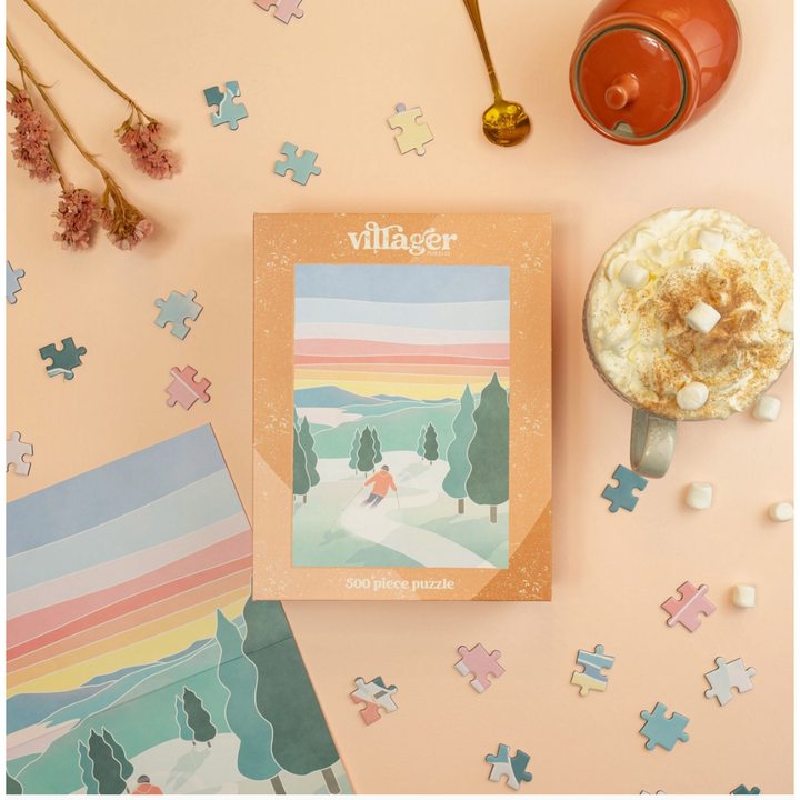 Sunset Ski 500 Piece Puzzle