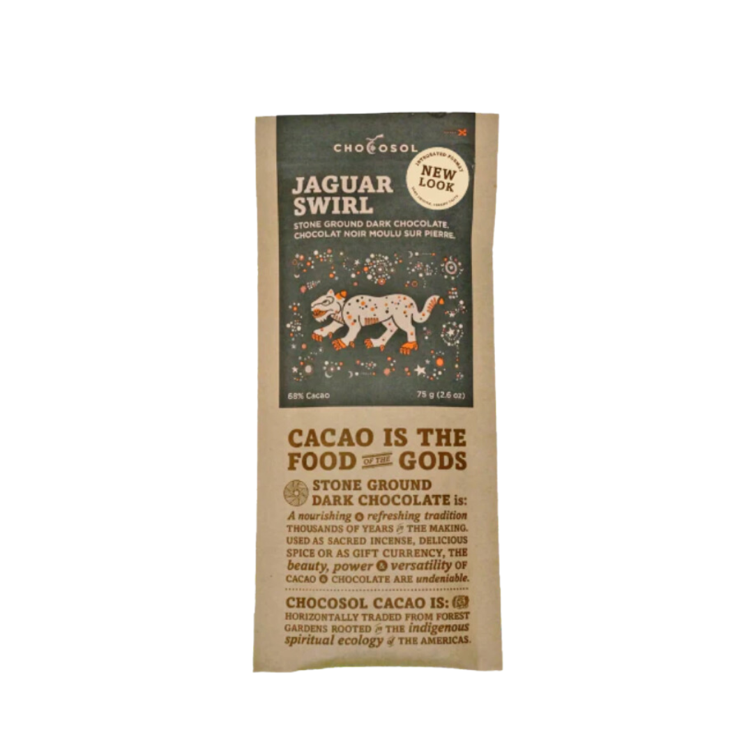 Chocosol Jaguar Swirl 68% Cacao Bar