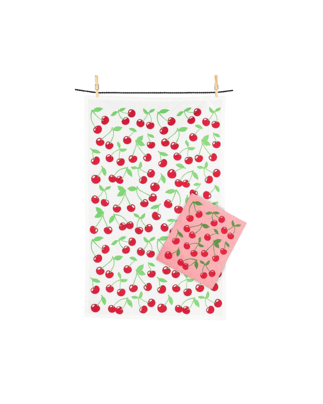 Cherries Dishcloth and Towel Set