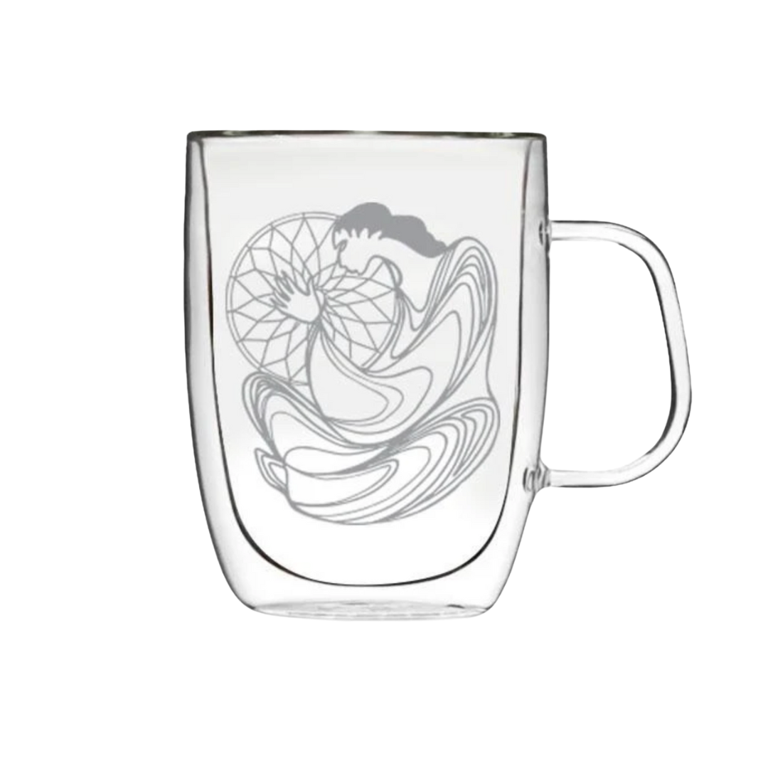 Dreamcatcher Double Wall Glass Mug