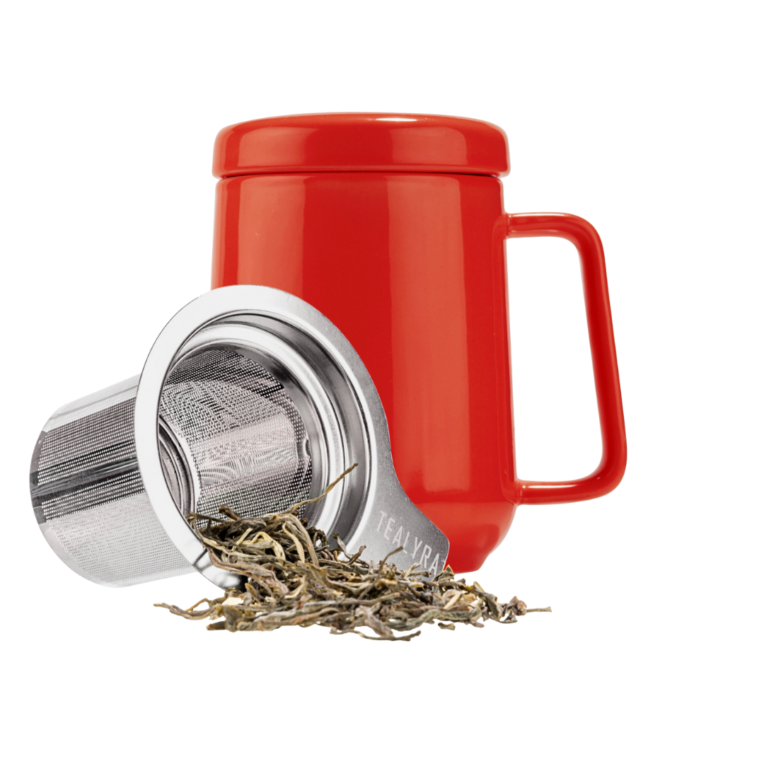 Red Peak Porcelain Ceramic Mug with Infuser 560 ml