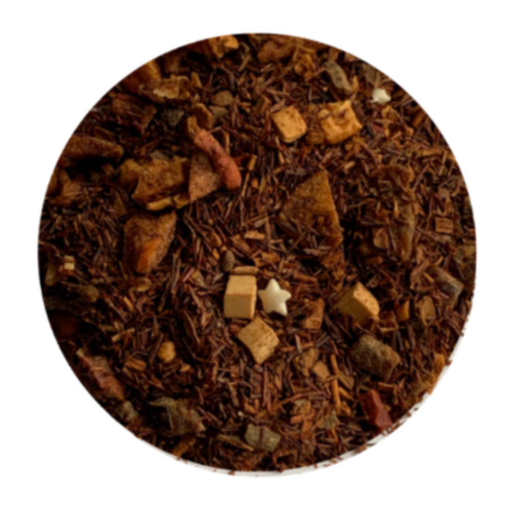Rooibos and dried herbs with sugar stars