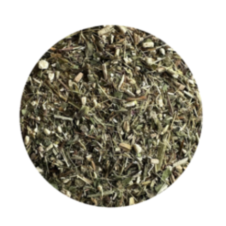 Dried green echinacea leaves