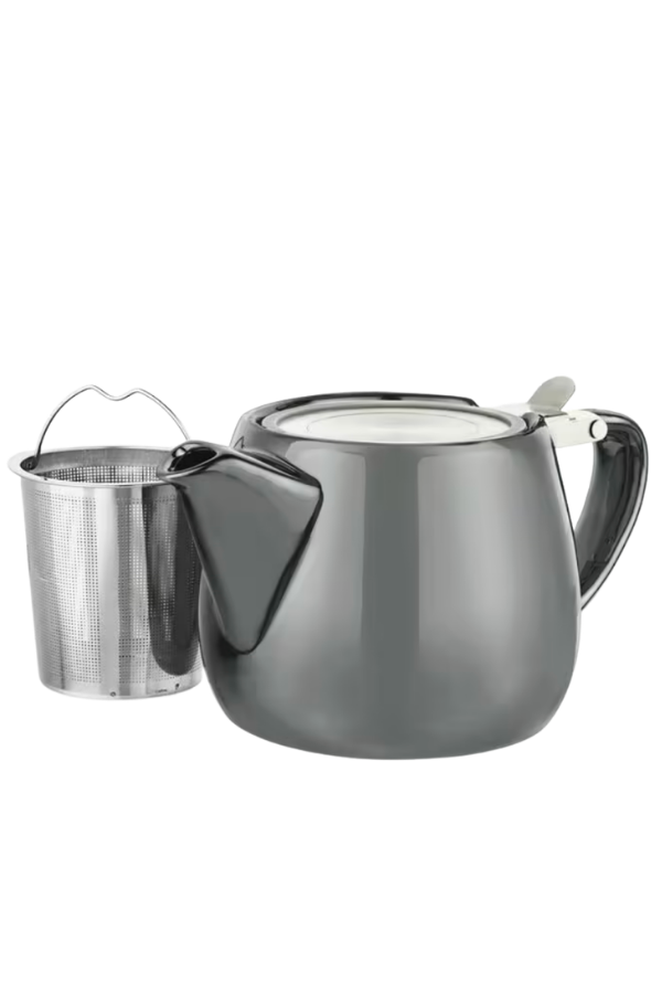 Pluto Porcelain Teapot Steel Grey