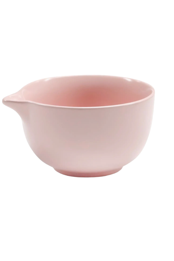 Porcelain Matcha Latte Bowl with Spout – Pink, 4.25 in., 10 oz