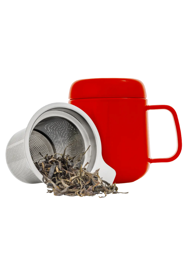 Sumo Porcelain Ceramic Mug with Infuser - Red 450ml