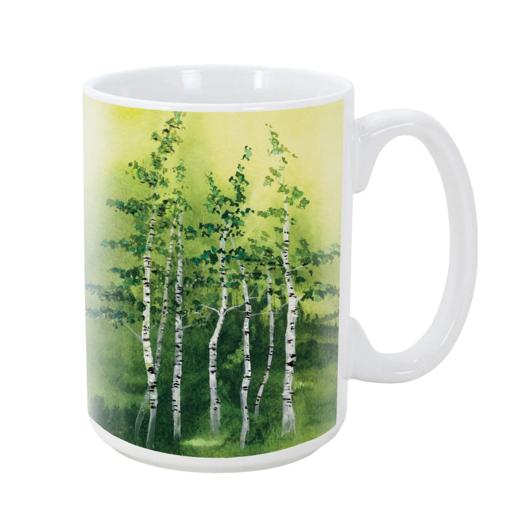 Tranquil Grove Birch Forest  15oz Mug