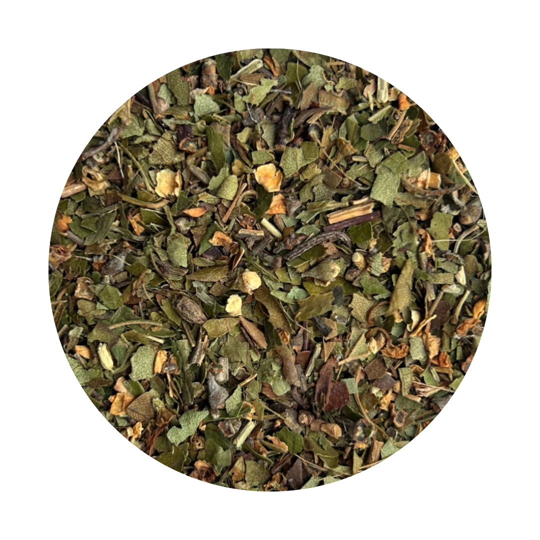 Loose dried Hawthorne leaf.