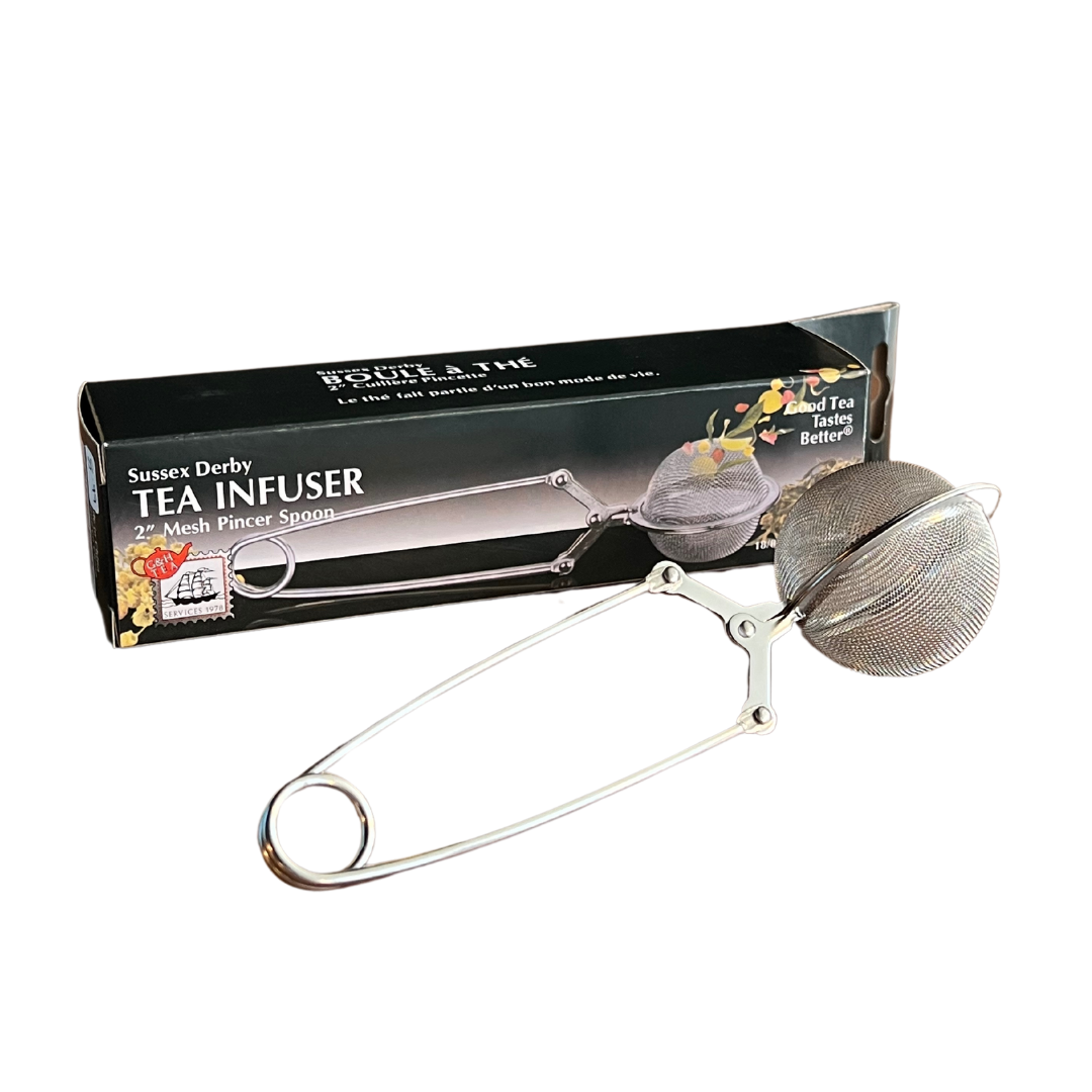 Sussex Derby 2" mesh pincer spoon Blue Mountain Tea Co