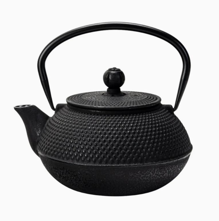 Black Hobnail Design 800ml Cast Iron Tea Pot