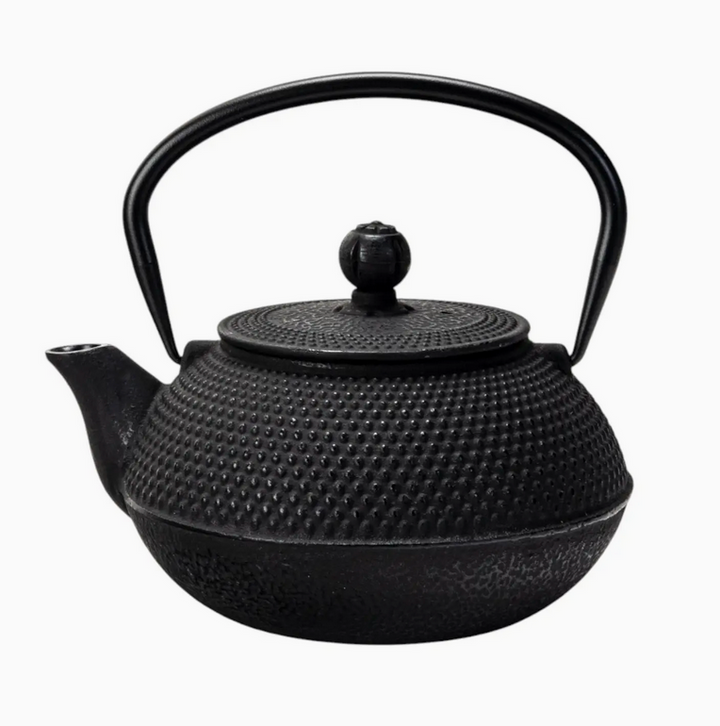 Black Hobnail Design 800ml Cast Iron Tea Pot