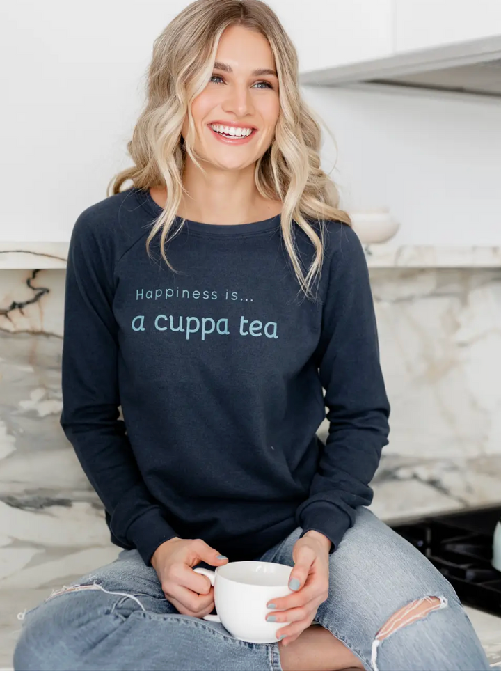 Cuppa Tea Crew Sweatshirt Teal