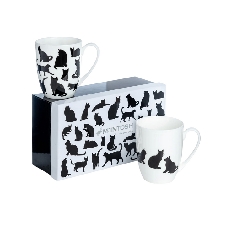 Cat Silhouette Mug Pair (2)