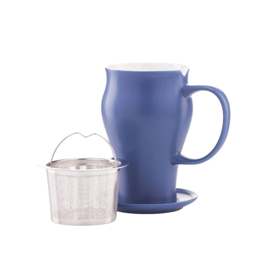Satin Tea Mug Midnight Blue