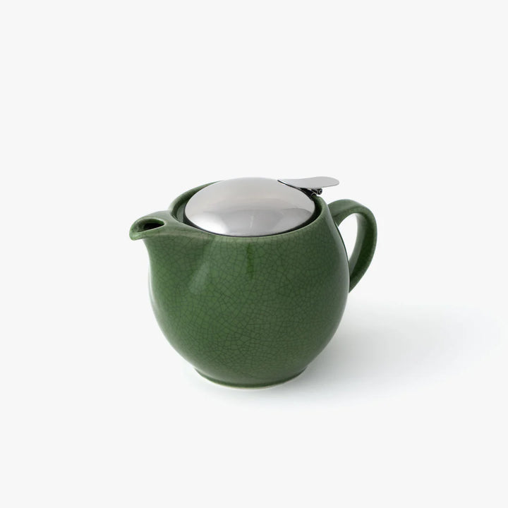 Bee House Round Ceramic Teapot 15oz - Crackle Green