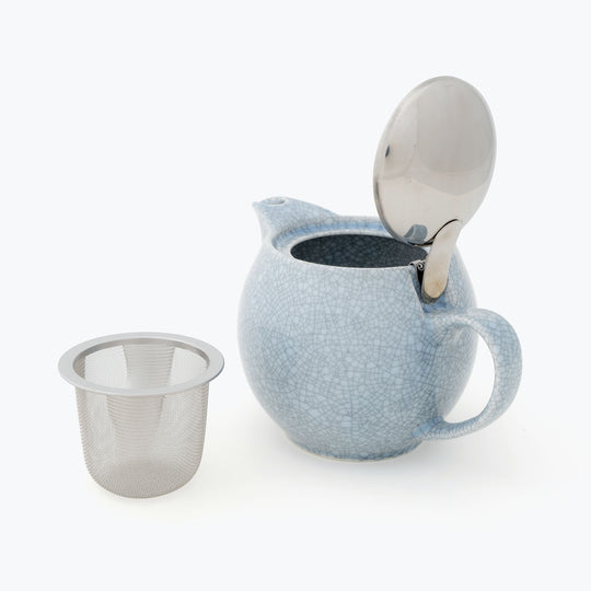 Bee House Round Ceramic Teapot 15oz - Crackle Lavender