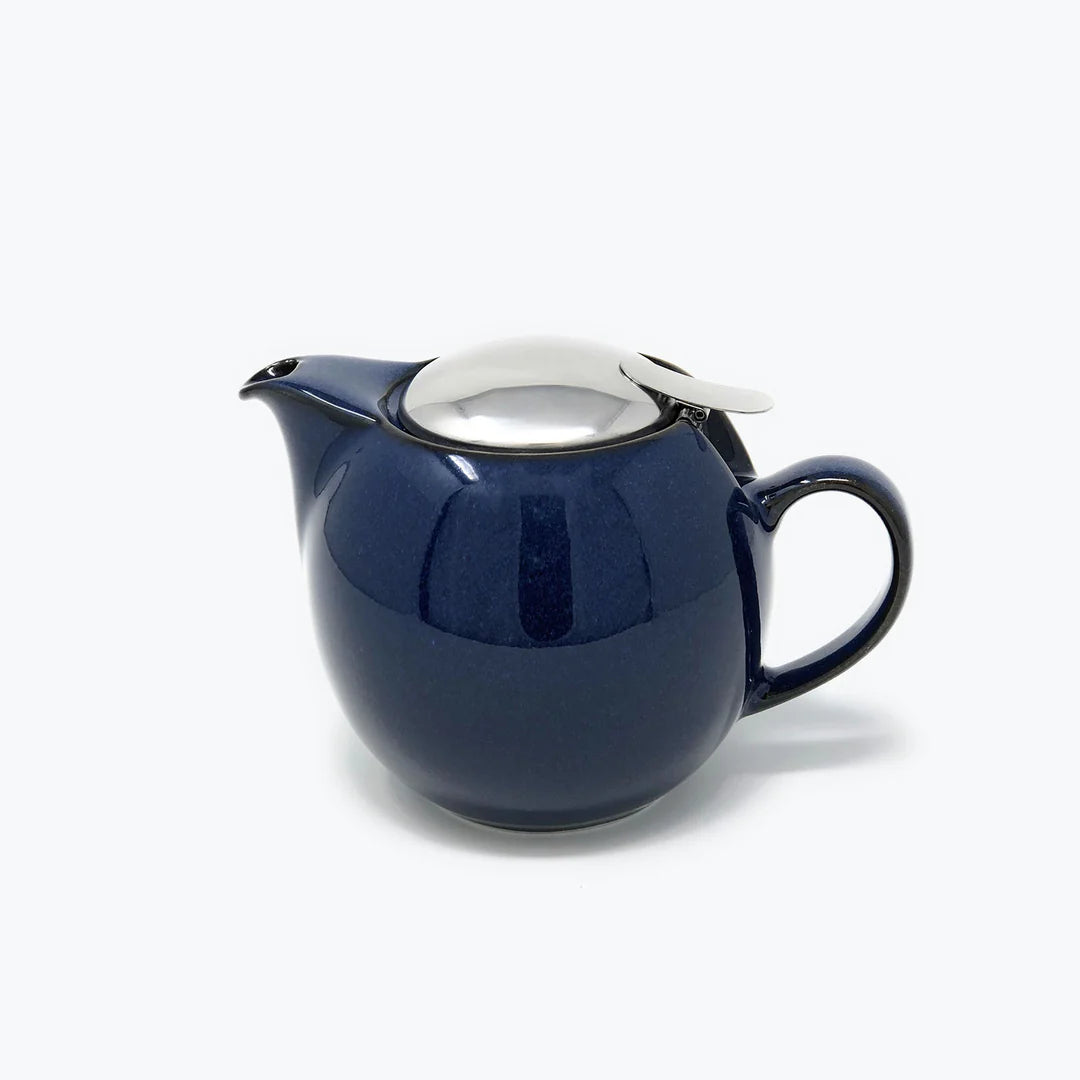 Bee House Round Ceramic Teapot 24oz - Jeans Blue