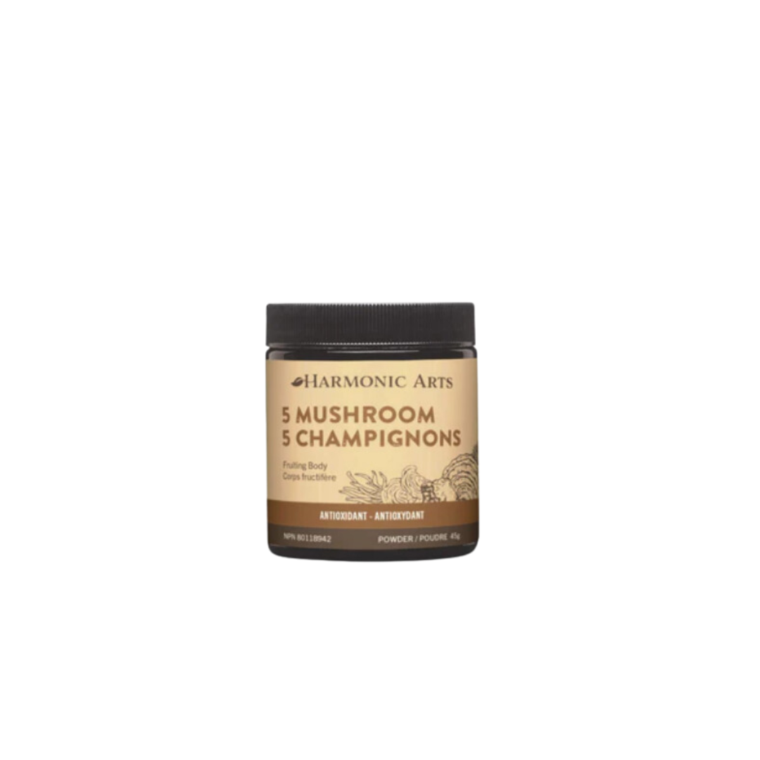 Harmonic Arts 5 Mushroom Dual Extract Powder (45 g)