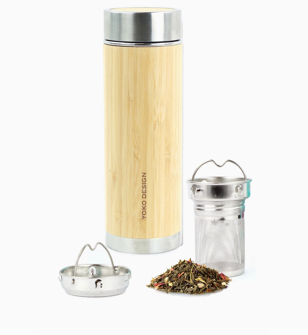 Tea on the Go 350ml Insulated Thermos - Bamboo Zen