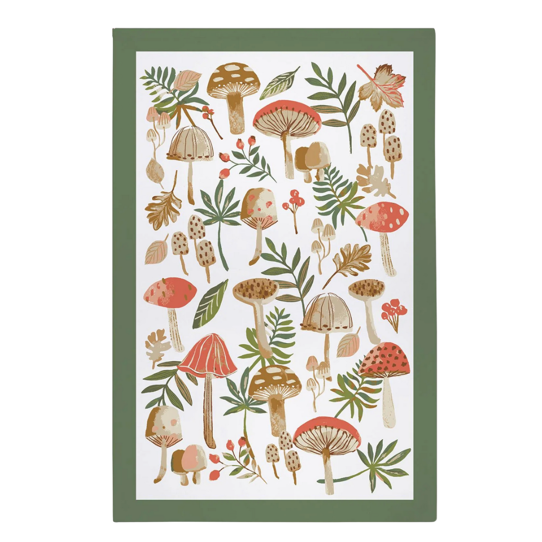 Forest Mushrooms Tea Towel