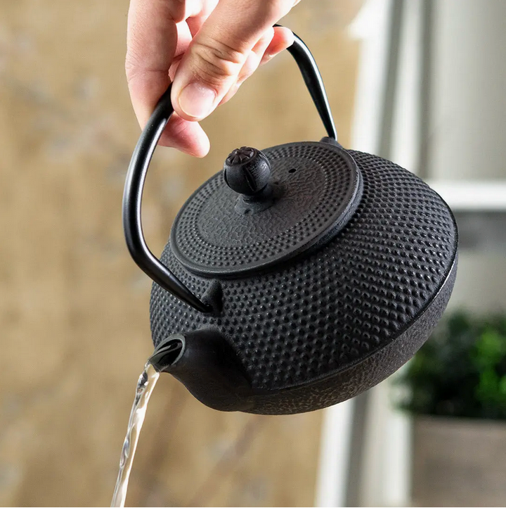 Black Hobnail Design 800ml Cast Iron Tea Pot