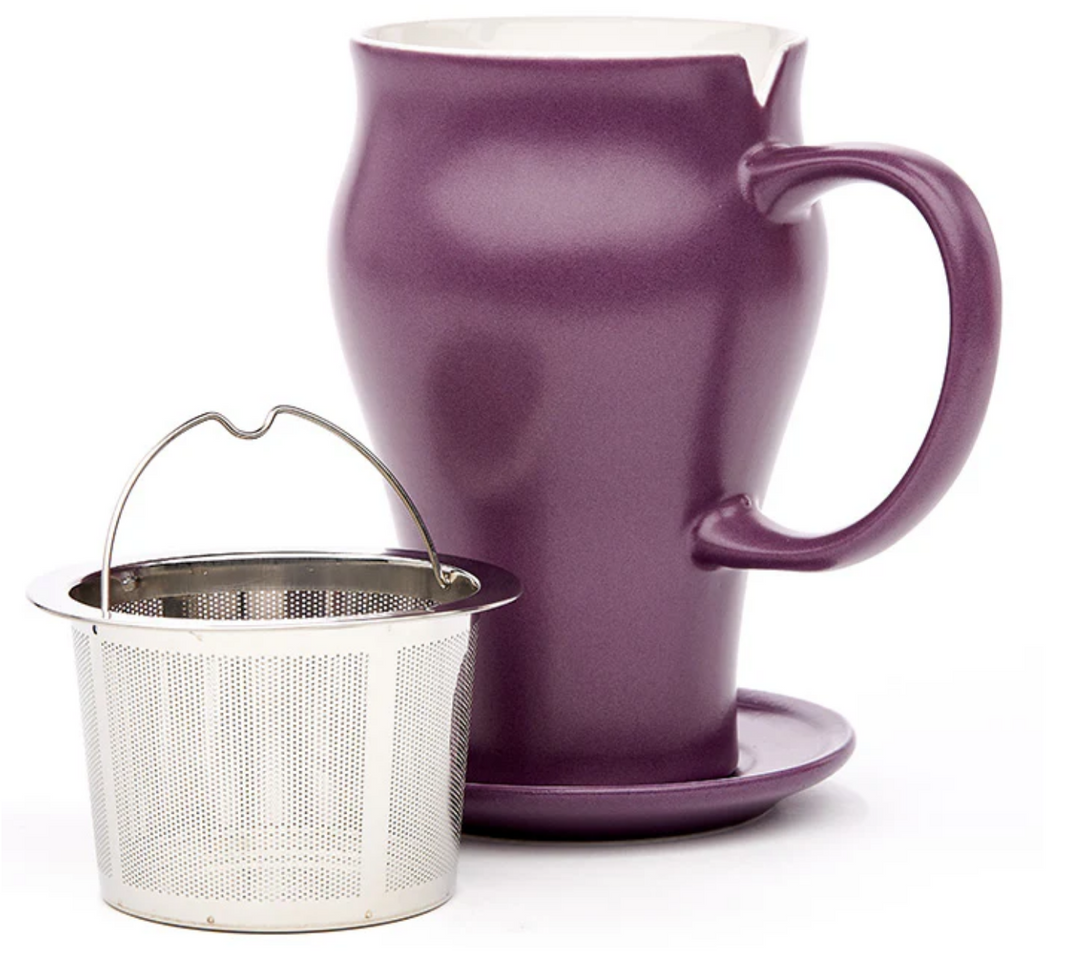 Satin Tea Mug Eggplant Purple