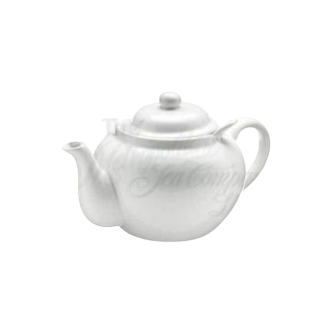 Dominion Teapot with Infuser - White Ceramic 3 Cup