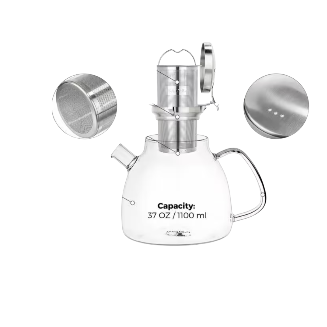 Lyra Glass Teapot and Kettle - 1.10L