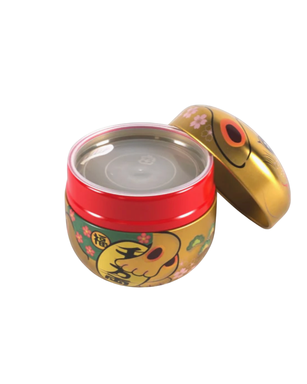 Traditional Japanese Style Tea Leaves Canister Lucky Cat