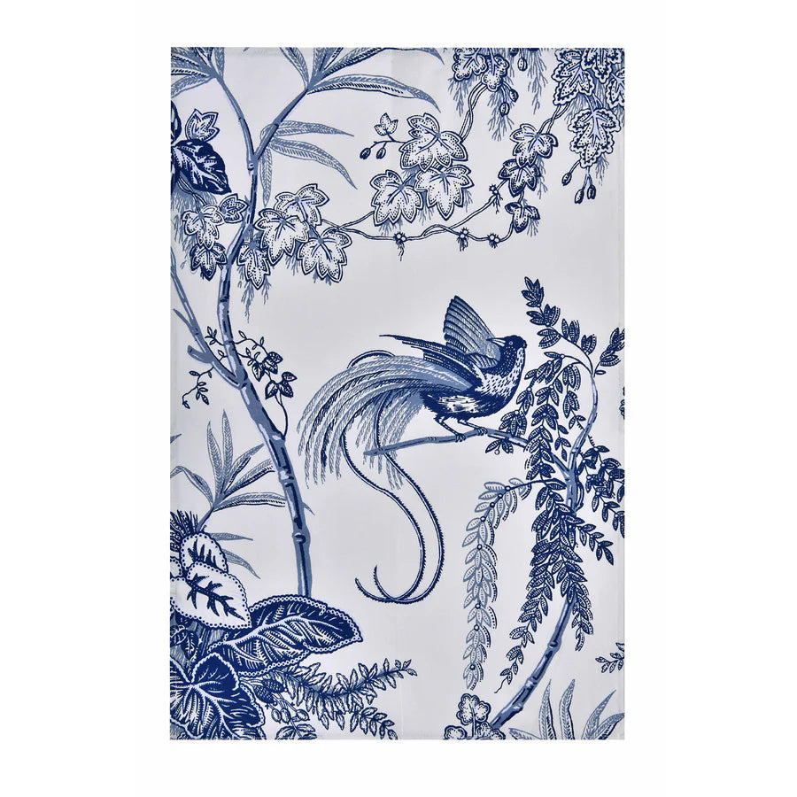 Old Willow Blue and White Chintz Tea Towel