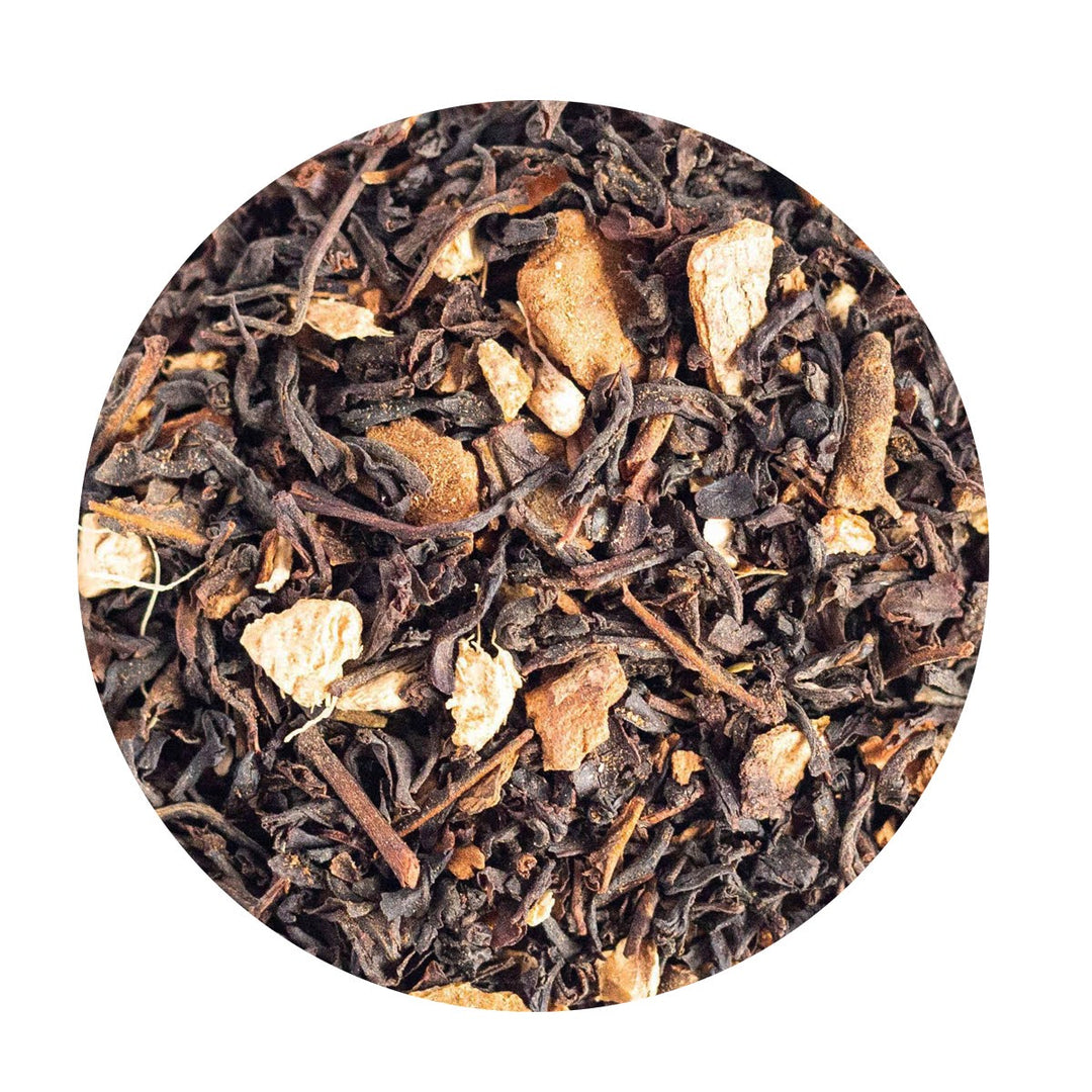 Loose Leaf Black Tea with apple and chai spices.