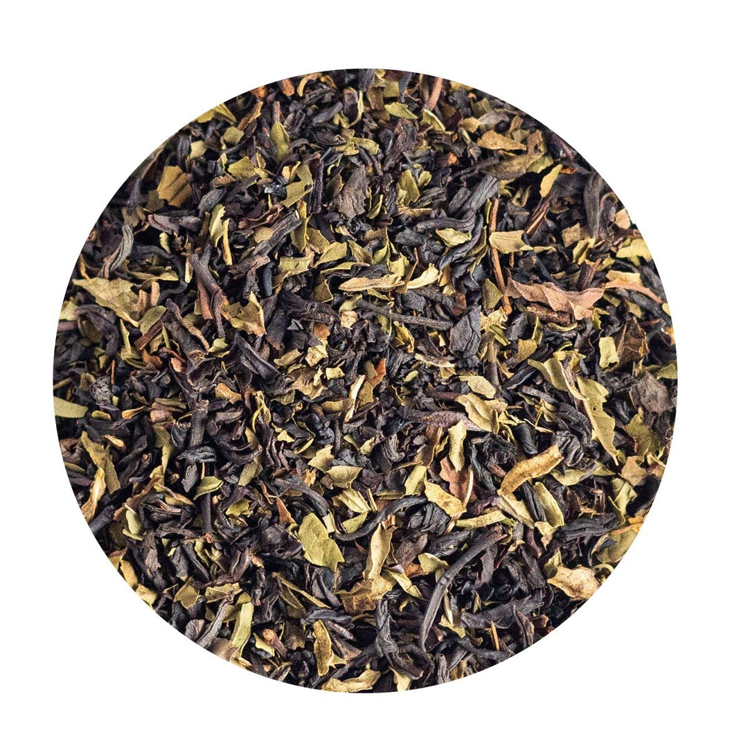 Loose Leaf Black Tea with peppermint.